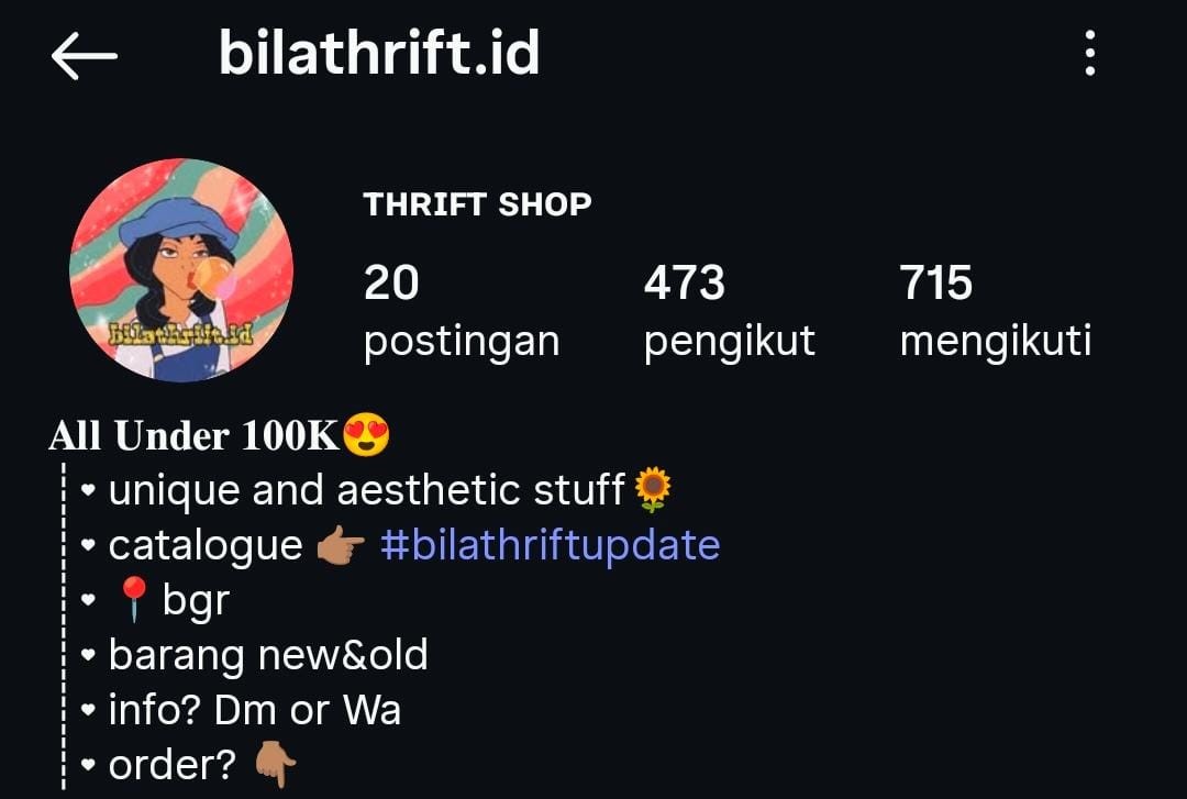 Online thrift shop logo